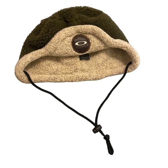 Oakley Software Rare Moscow Trapper Ushanka Aviator Hat Green & Tan Y2K 2000s - Picture 5 of 9